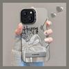 Applicable To Apple 13 Mobile Phone Case Iphone15plus Silk Bow Bracket 14 Color Silver Matte 13 High-end Sense