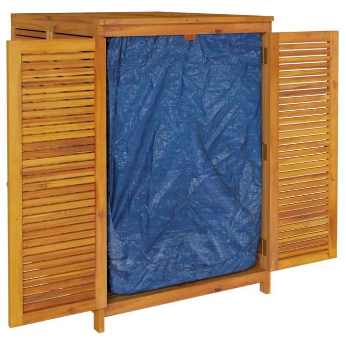 VidaXL Boîte de Rangement de Jardin, Coffre à Outils avec Porte, Bac de Rangement, Organisateur de Patio Terrasse, Bois 360029
