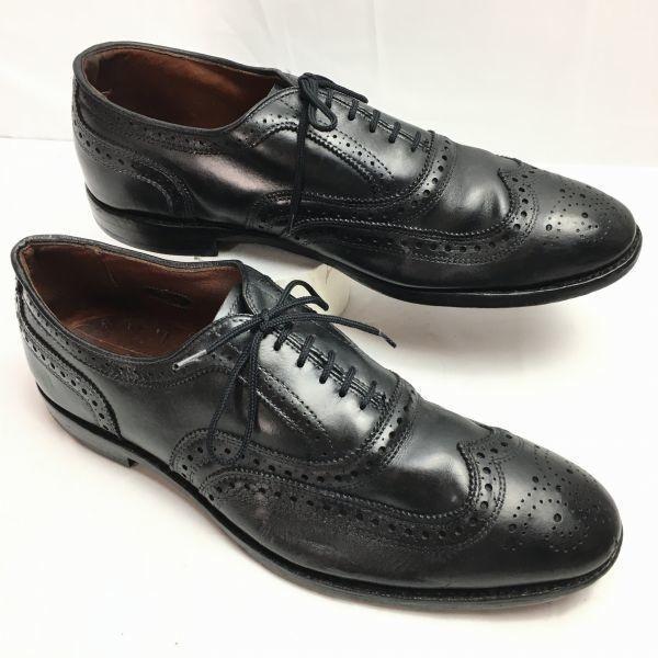 

Allen Edmonds 80s Vintage McAllister Full Brogue Wingtip Shoes Black Size 10.5D / 28.0-28.5cm