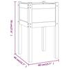 Vidaxl Donice Ogrodowe, 2 Szt., 40X40X70 Cm, Lite Drewno Sosnowe