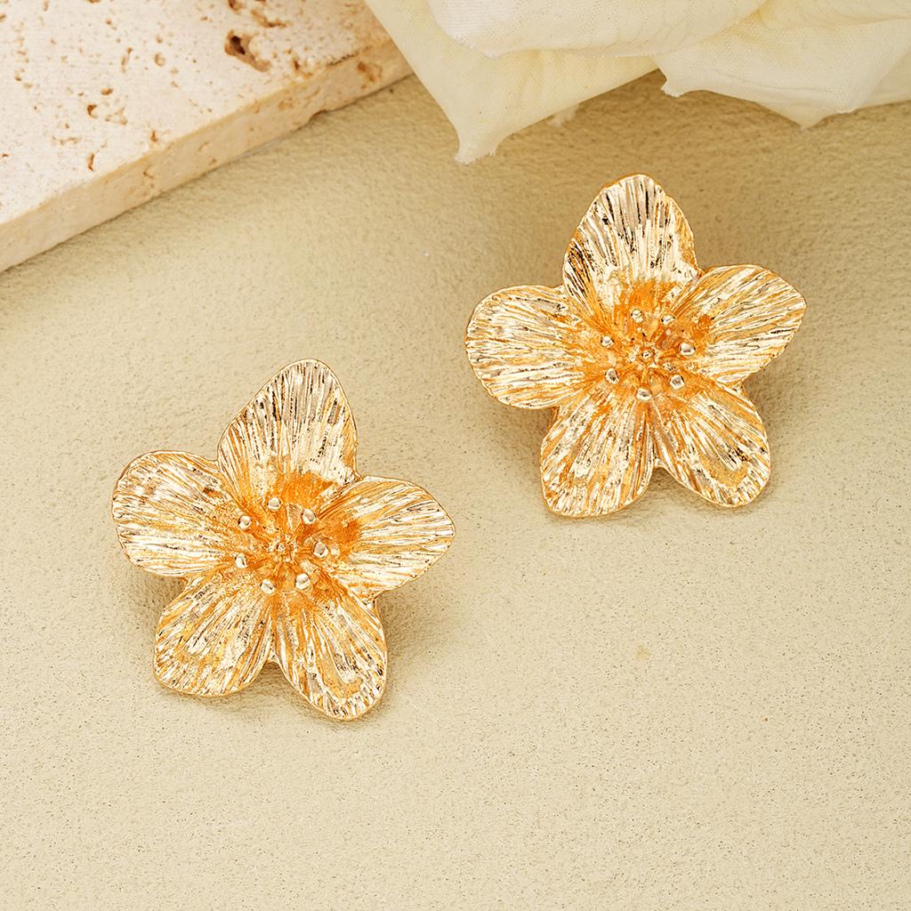 2KS Inovativních a kreativních dámských náušnic s jednoduchým a módním temperamentem Květinové náušnice