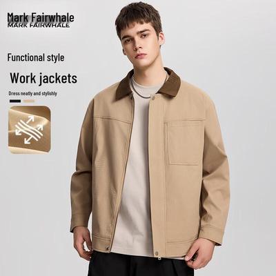 Mark Fairwhale Men's Retro Lapel Workwear Jacket