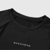 Skechers Moisture Wicking Quick Dry Comfortable Breathable Round Neck Short Sleeve T-Shirt Women Tops Carbon-Black P324W009-0018
