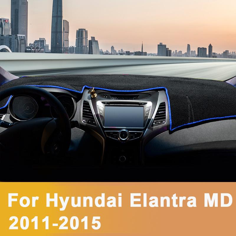 For Hyundai Elantra MD 2011 2012 2013 2014 2015 Car Dashboard Sun Shade Cover Mat Trument Desk Non-slip Pads Accessories