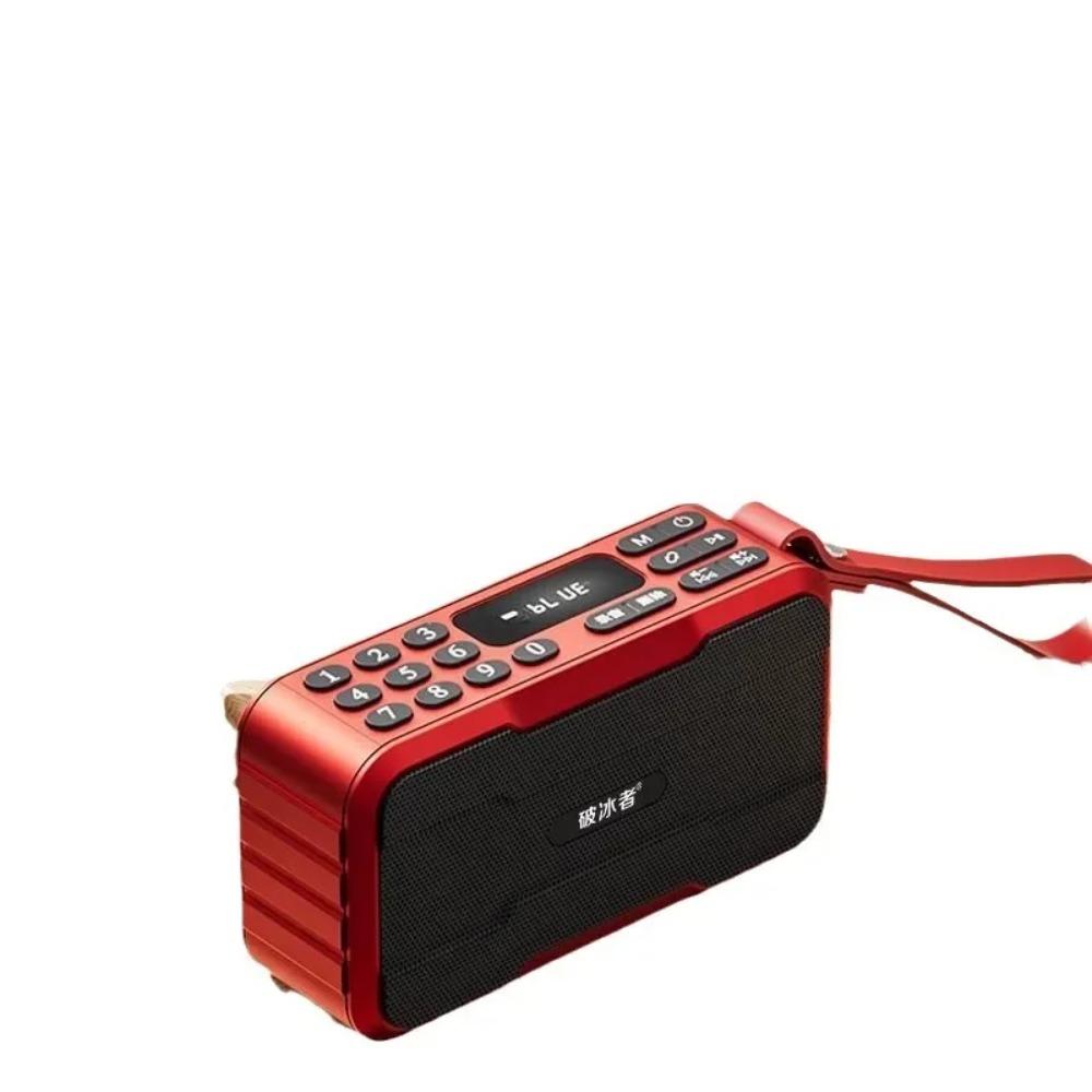Portable Radio FM Mini Bluetooth Radios Speaker Hifi Sound Soundbar Subwoofer Handsfree Walkman Music Player Recorder with Mic