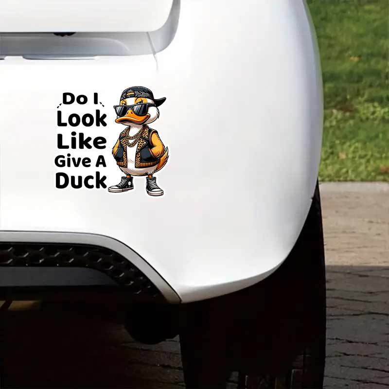 Funny Duck Car Sticker Waterproof Vinyl Decal on Bumper Rear Window Laptop Self-adhesive Decal For Car Accessories TM220