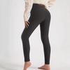 High-Waist Elastic Thickened Yoga Leggings - Solid Color, Casual, Slimming Women's Sports Pants