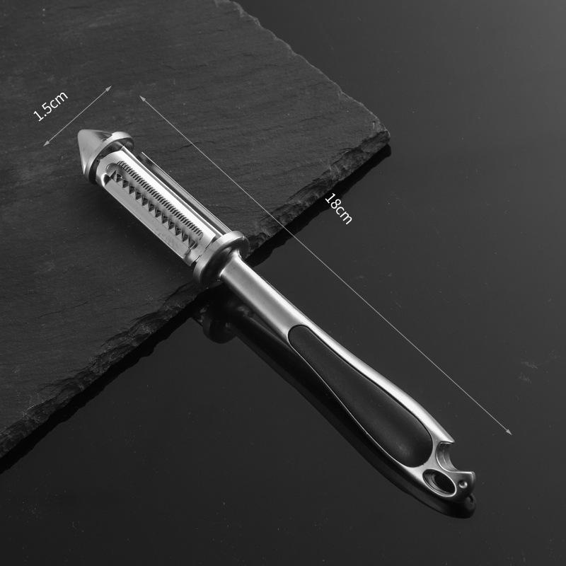 

Многофункциональная овощечистка из нержавеющей стали для фруктов и овощей со слайсером из цинкового сплава