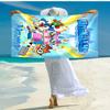 Personalized customized proof beach towel with UniKitty pattern - soft, absorbent,quick-drying,perfect swimming,camping&bathing
