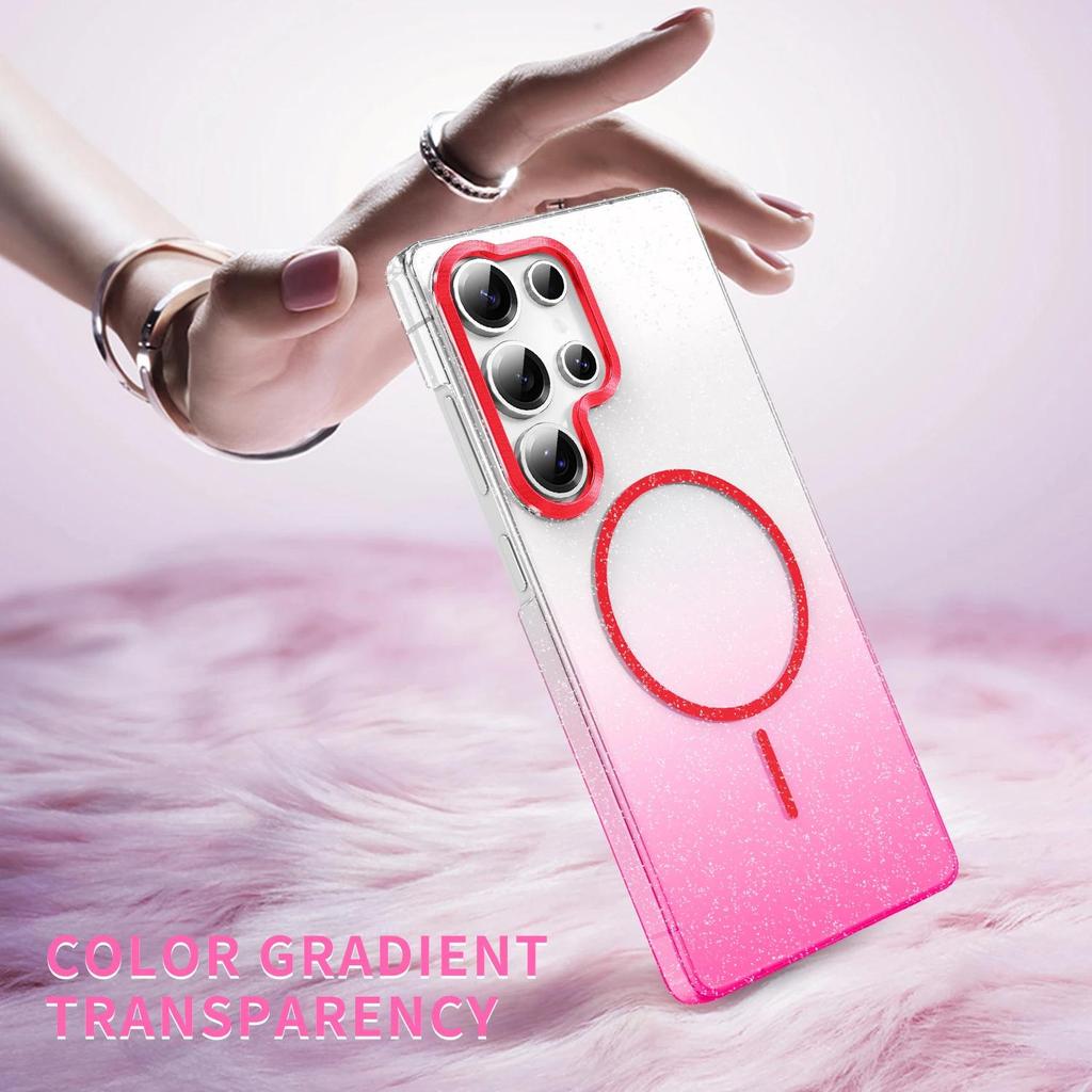 Glitter Magsafe Wireless Charge Cover For Samsung Galaxy A05 A06 A13 A14 A15 A16 A24 A25 A26 A32 A33 A35 A52 Luxury Case