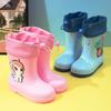 Children's Waterproof Unicorn & Dinosaur Rain Boots with Non-Slip Sole, Fleece-Lined for Boys & Girls