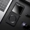 Samsung Galaxy Z Flip 7 Flip6 Flip5 Flip4  Magnetic Litchi Leather Cover Magsafe Wireless Charge Case