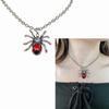 Aesthetic Red Crystal Drip Spider Pendants Halloween Gifts for Women Jewellery