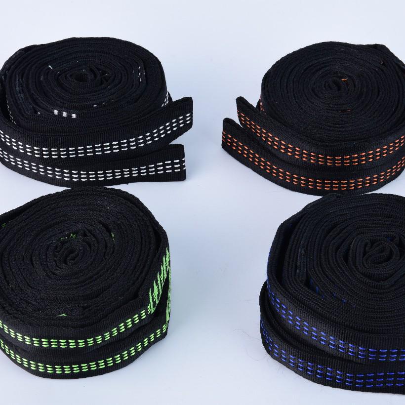 Outdoor Camping Hammock Straps, High-Strength Polyester, 3m x 2.5cm, Load-Bearing, Includes Nylon Bag