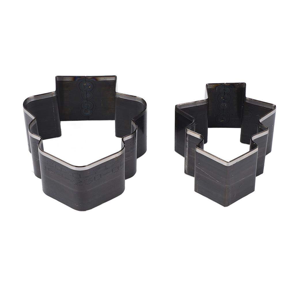 2Pcs Leather Cutting Die Xmas Tree Shaped Alloy Steel 54mm 47mm High Leather Punching Die for