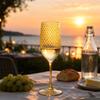 Lightweight Reusable PS Champagne Glasses 170/220ml Shatterproof Cocktail Goblets for Corporate Cocktail Party Event Supplies