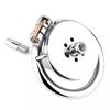 FRRK Stainless Steel Negative Chastity Lock with Silicone Dildo Head Penis Lock Cock Cage Male Chastity Belt Abstinence Sex Toys