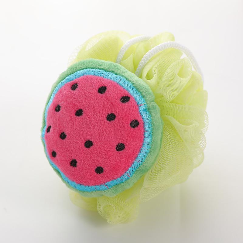 Creative Fruit Bath Flower: Cartoon Bath Ball & Foaming Net Scrubber