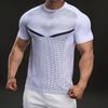 Starkes und Elastisches Amerikanischer Stil Lässiges Kurzarm-T-Shirt Mode Sportlich Slim Fitness Outdoor-T-Shirt