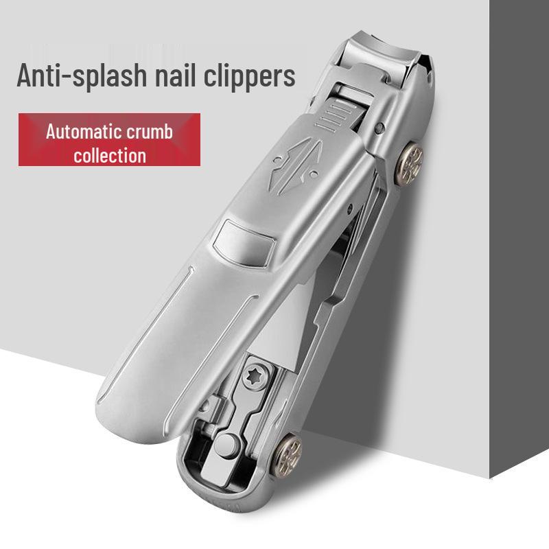 

Large Opening Anti-Splash Stainless Steel Nail Clipper for Thick Nails - Portable and Household Use