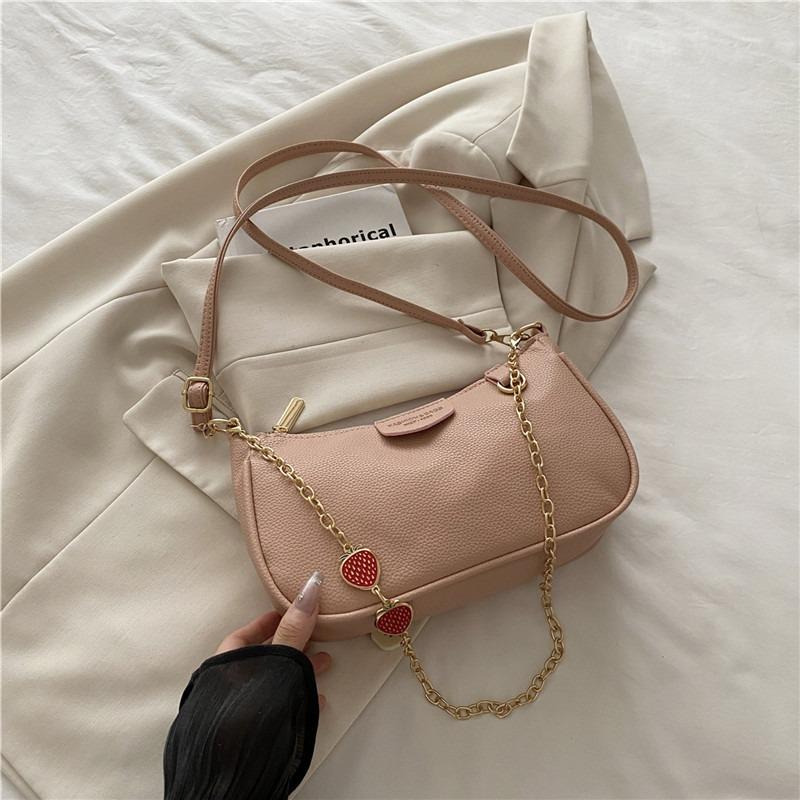 Retro casual underarm bag women's summer new fashion chain lychee pattern small square bag shoulder bag