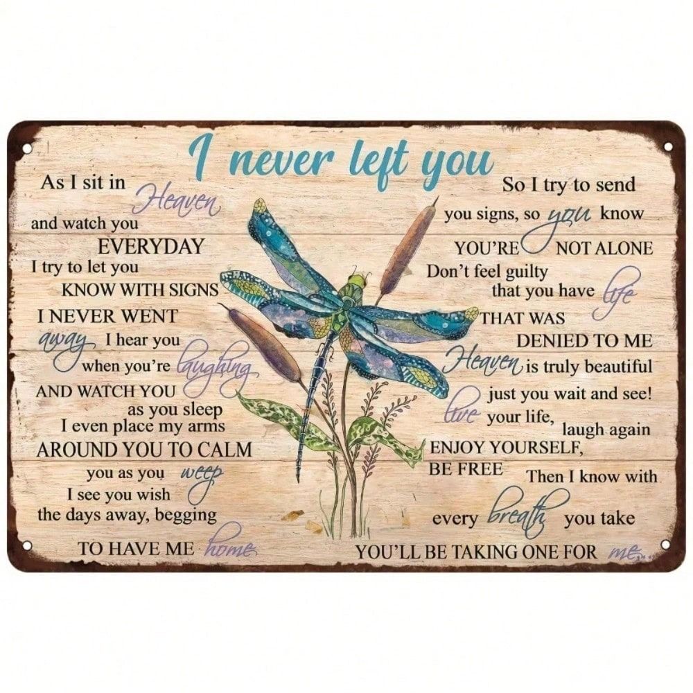 Vintage Metal Poster Dragonfly Wall Art, Bar Outdoor Home Decor