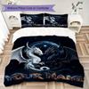 Custom Name Dragon Duel Space Bedding,Quilt Set Quilt Cover Pillowcase Home Birthday Gift(1 * duvet cover + 2 * pillowcase, without core)_lx