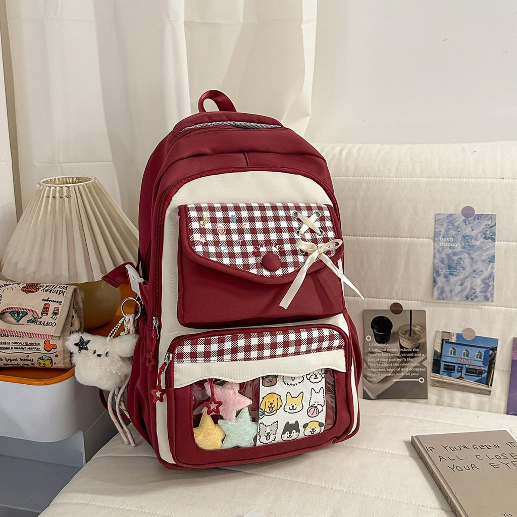 Schoolbag Japanese Cute Fresh Sweet Schoolbag Junior High School Students Large Capacity Backpack High Value Ins Niche Backpack
