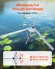 Lake Weed Cutter, Pond Aquatic Plant Cutting Tool with 1.57 m Max. Cut Width, Sharp and Heavy-Duty Steel Blades, Pond Rake with 9 m Throw Rope, for