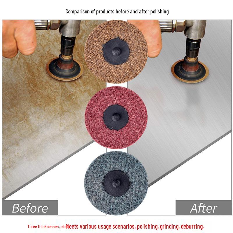 45-Pack 3-Inch Nylon Sanding Discs, 75mm Rotary Lock for Rust and Paint Removal