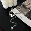 Yinruitai 925 Sterling Silver 'B' Vintage Thai Necklace with Tassel Clavicle Chain - Women's Versatile and Stylish Accessory