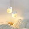 Panda Pendant Light 3D Moon Planet Hanging Lamp Bear Rabbit Chandelier with G9 LED Bulb Bedroom Ceiling Lamp for Kids