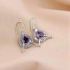 Rare Amethyst Gemstone 925 Sterling Silver Jewelry Handmade Drop Earrings 1.86" EE-78-9