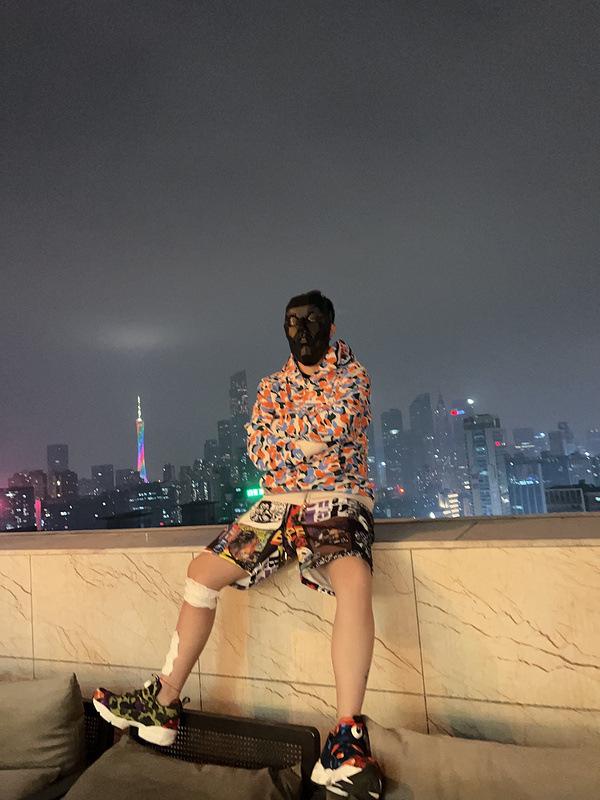 Japanese Trendy Multi-color Camouflage Shark Hoodie - Miami City Edition for Youth