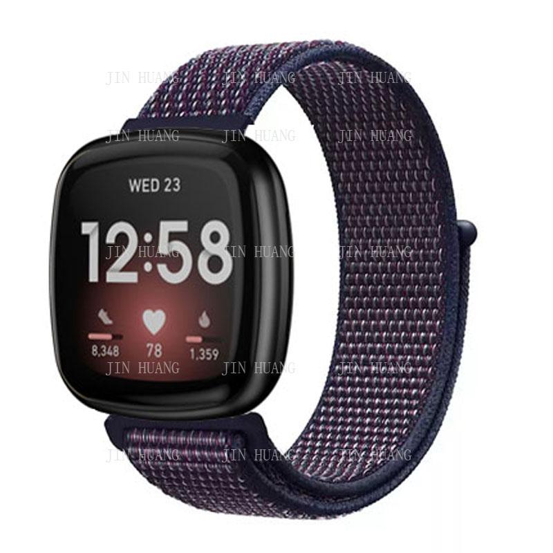 

Нейлоновий ремінець для Fitbit Versa 4 3 2 Lite Смарт-годинник ремінець для заміни Браслет-петля Correa для Fitbit Sense 2 versa 2 or versa lite фіолетовий
