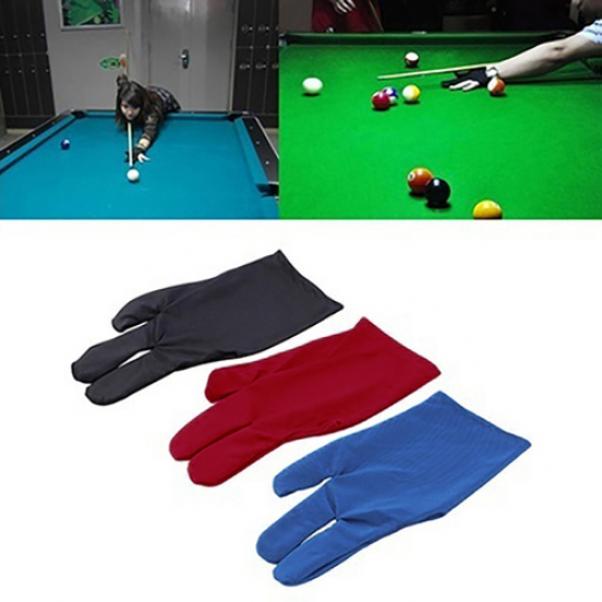 Noua mănușă pentru tac de biliard pentru snooker Spandex, mâna stângă deschisă, cu trei degete