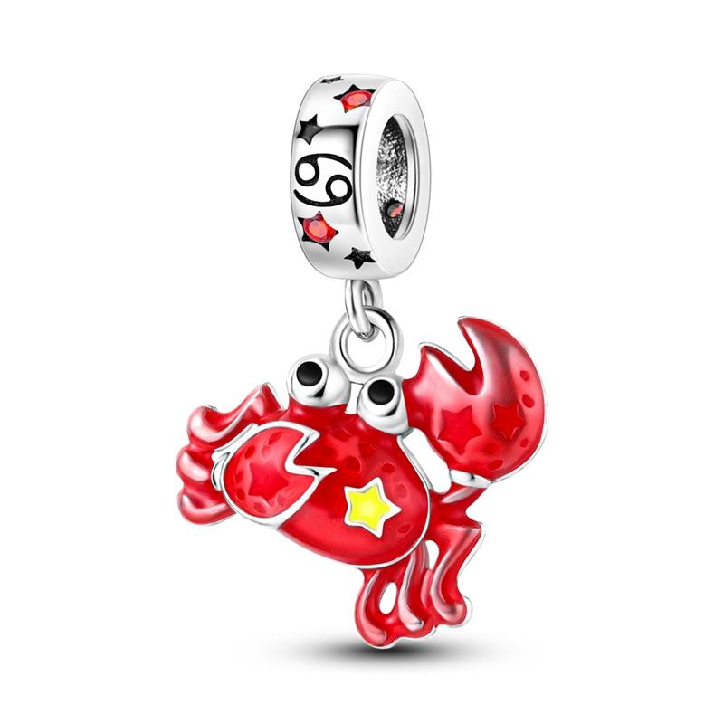 925 Silver Pendent Charm Red Series Cat Dragon Cherry Bead Pendant Fit Bracelet Necklace Womens DIY Charm Jewelry Gift