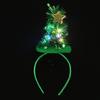 Christmas Hair Bands Glitter Santa Hat Headband Glowing Holiday Party Favor