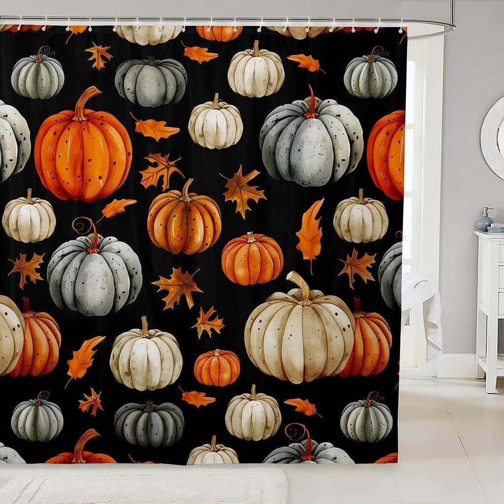 Black Cat Shower Curtain Pet Cats Bathroom Accessories Kitten Cute Halloween Gothic Kids Girls Boys White Black Waterproof Bath