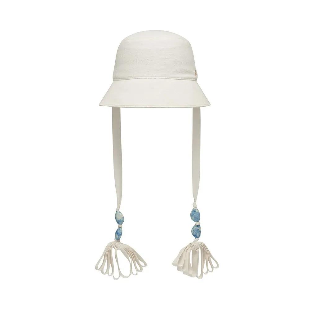 Helen Kaminski HAT51835 WH Vivant White Bucket Hat HAT51835 WH