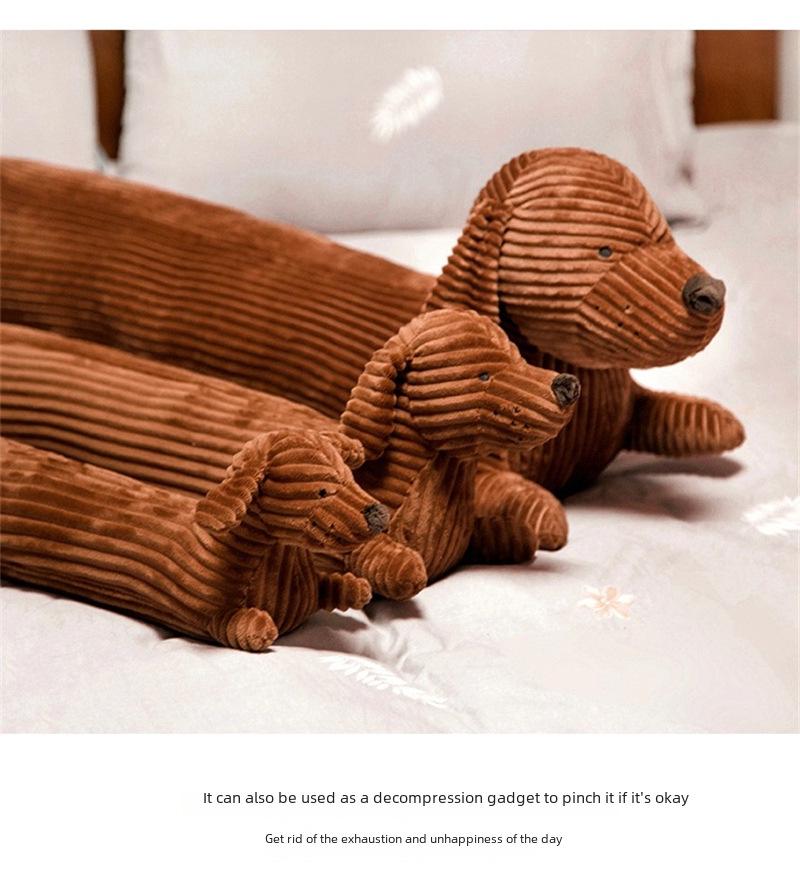 Adorable Dachshund Panda Plush Pillow Doll for Home Decor