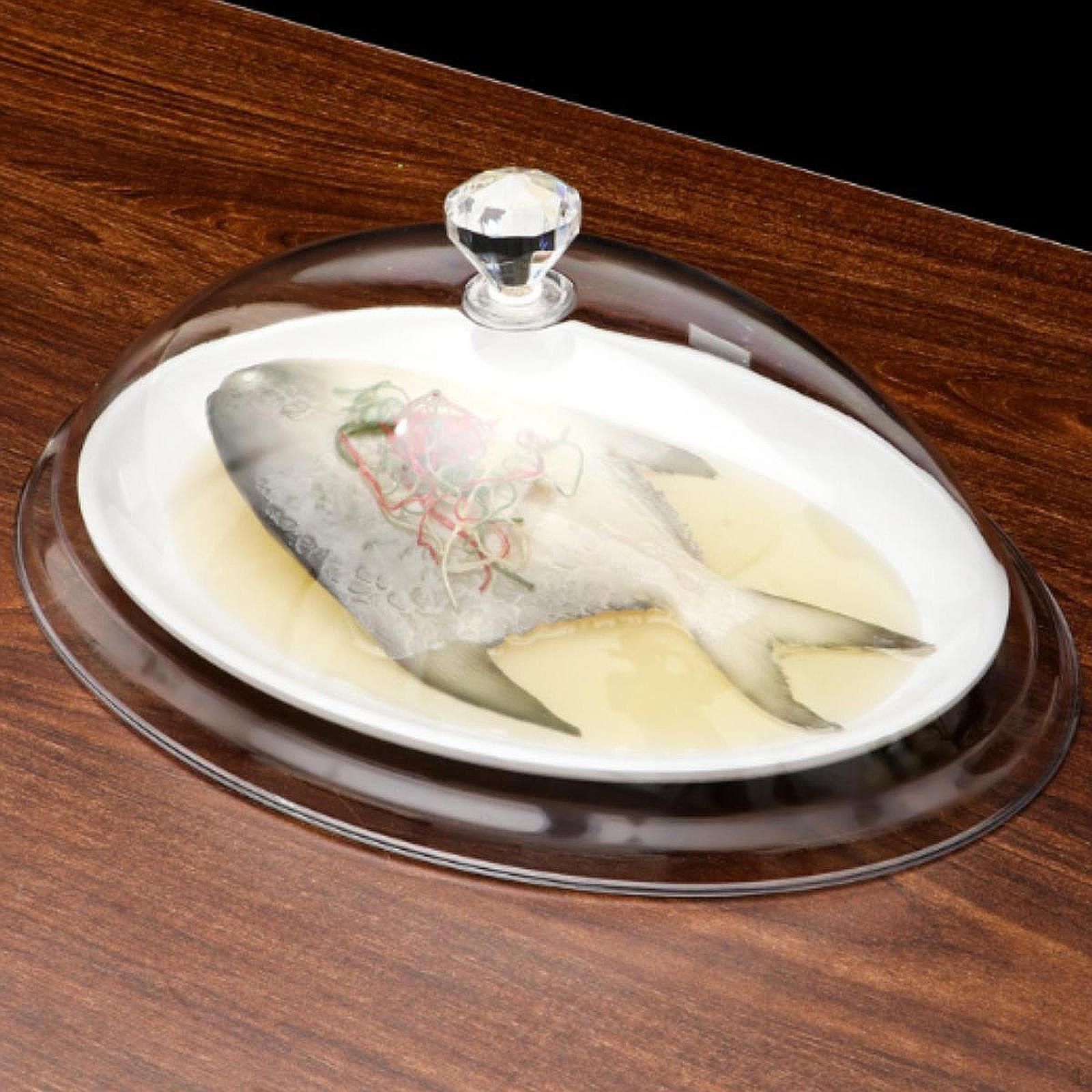 

Прозрачная крышка для еды, купол для торта, легкая, многоразовая защита с ручкой, пыленепроницаемая для дома 36cmx25.2cmx15cm