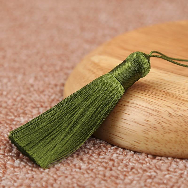 10pcs 8cm Tassel Earrings Polyester Silk Brush Pendant Earring Charm Satin Tassel DIY Jewelry Making Findings Handmade Craft