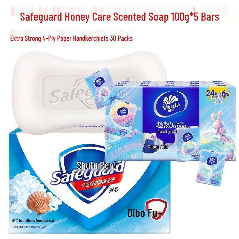 

Защитное мыло с морской солью и портативный набор бумажных носовых платков