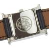Hermes Heure H Uhr Uhren HH1.210 schwarzes Zifferblatt Edelstahl/Leder Quarz Analoge Anzeige Damen Gebraucht