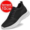 Scarpe da uomo con rialzo Sneakers per aumentare l'altezza Scarpe casual alla moda con lacci Scarpe bianche da esterno per rialzo interno 4-10 cm Scarpe da uomo
