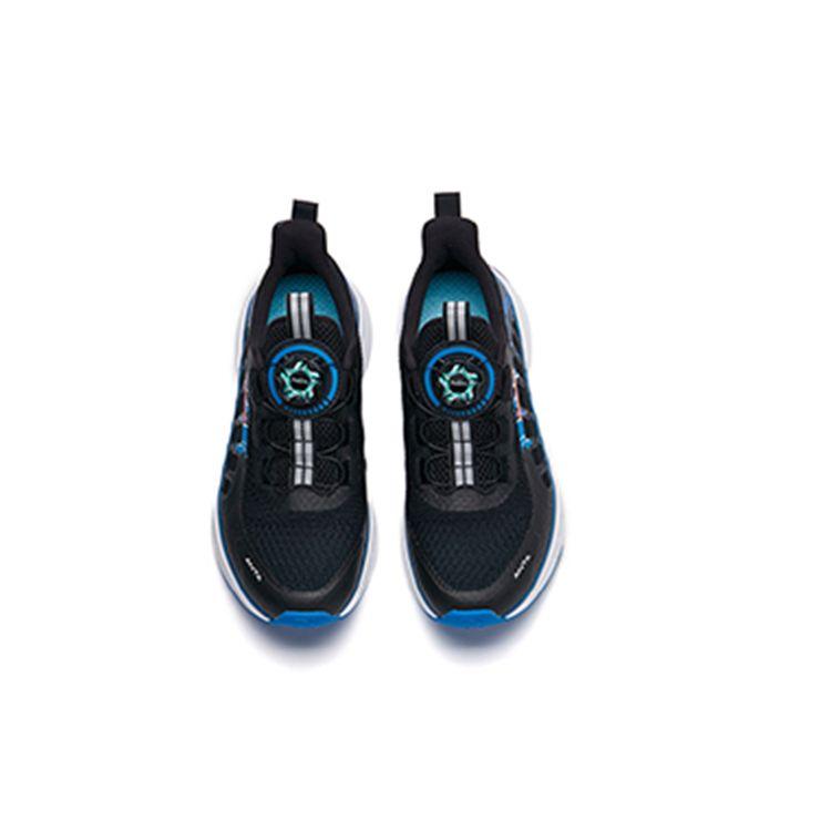 Anta Kids Wind Chaser 4.0 Low Top Running Shoes Kids Sneaker Black Blue 312225516-5