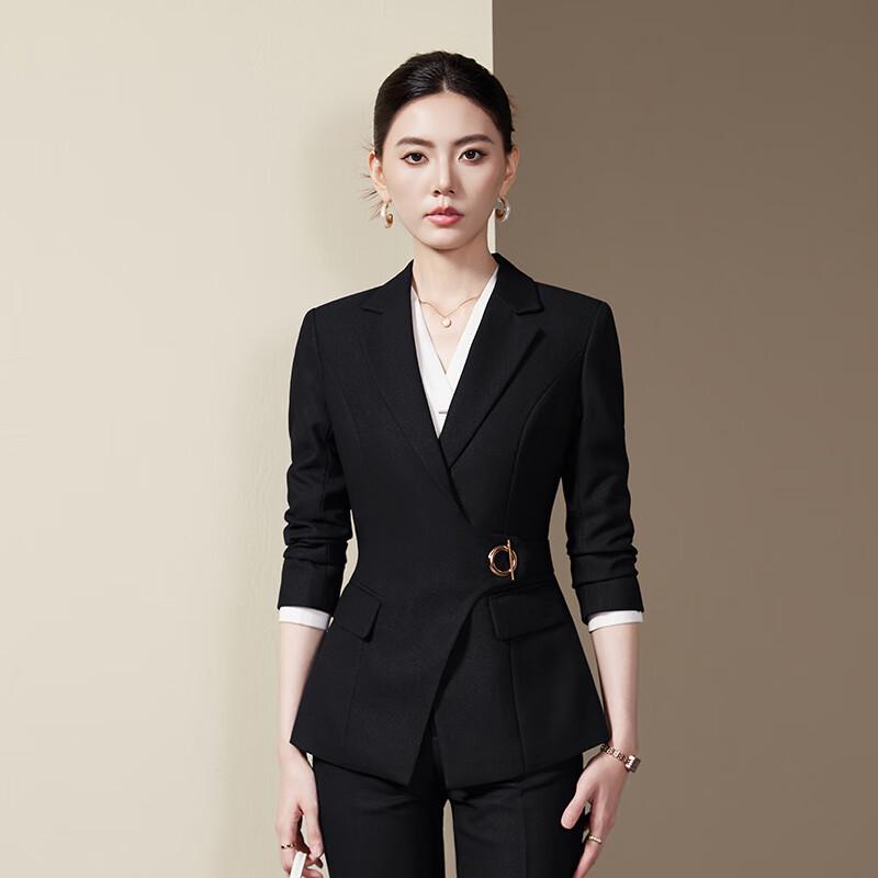Troloman Women's Slim-Fit Professional Suit Set