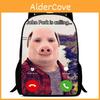 Johnpork Pig God School Backpack With Geometric Print For Teens And Students