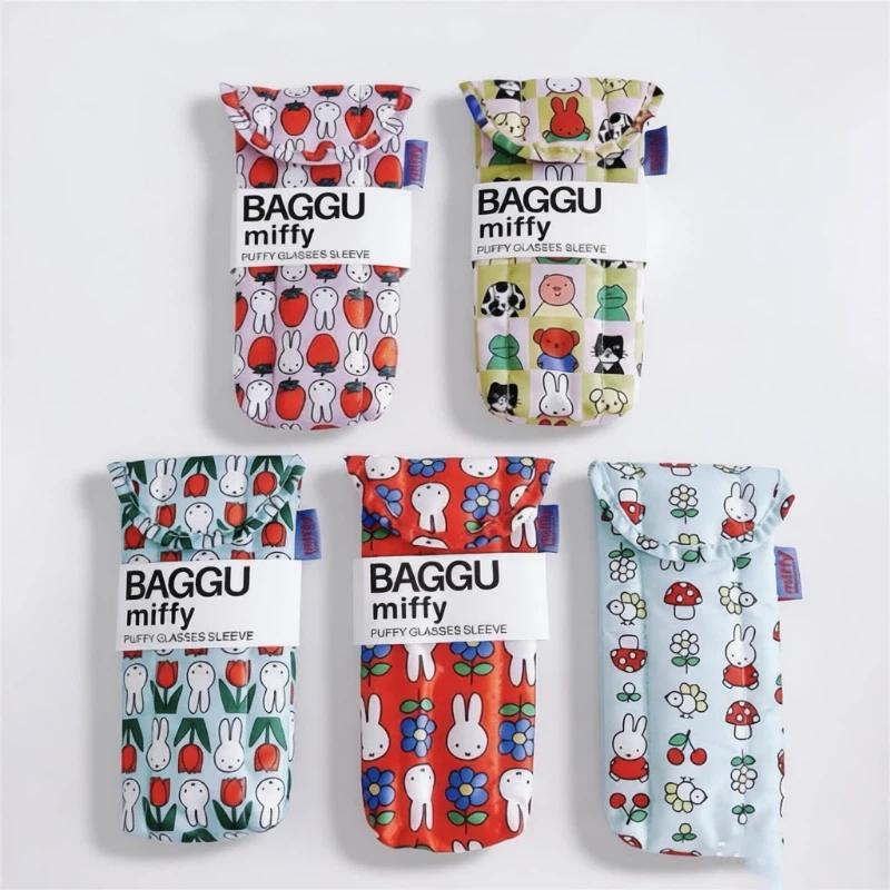 Cute Miffy Rabbit Glasses Storage Bag Cotton Sunglasses Pouch Outdoor Cute Kitty Rabbit Sunglasses Protective Cover Gifts